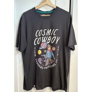 Sendero Provisions Co Mens Cosmic Cowboy Graphic T-Shirt XL Charcoal Grey Texas